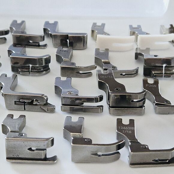 Industrial Needle Feed Sewing Machine Zipper Foot Set 25 Different + Storage Box - Picture 5 of 15